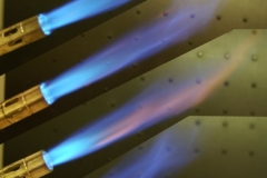Flame comparison of 22mm nozzle before and after modification