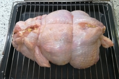Turducken - ready for the oven