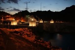 Night fall at Hoover Dam