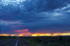 Rainy sunset