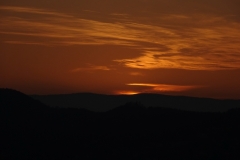 Orange sky during sunset