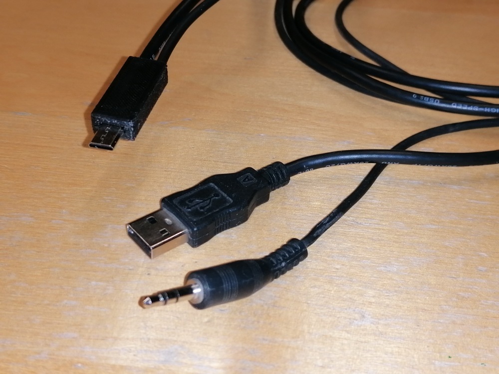 Finished charger and trigger cable