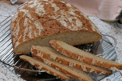 Home made rye sourdough bread