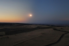 Moon shadow at start of totality (the eclipse is only seconds away)