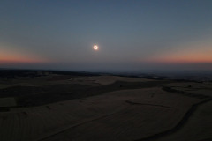 Moon shadow at mid-eclipse
